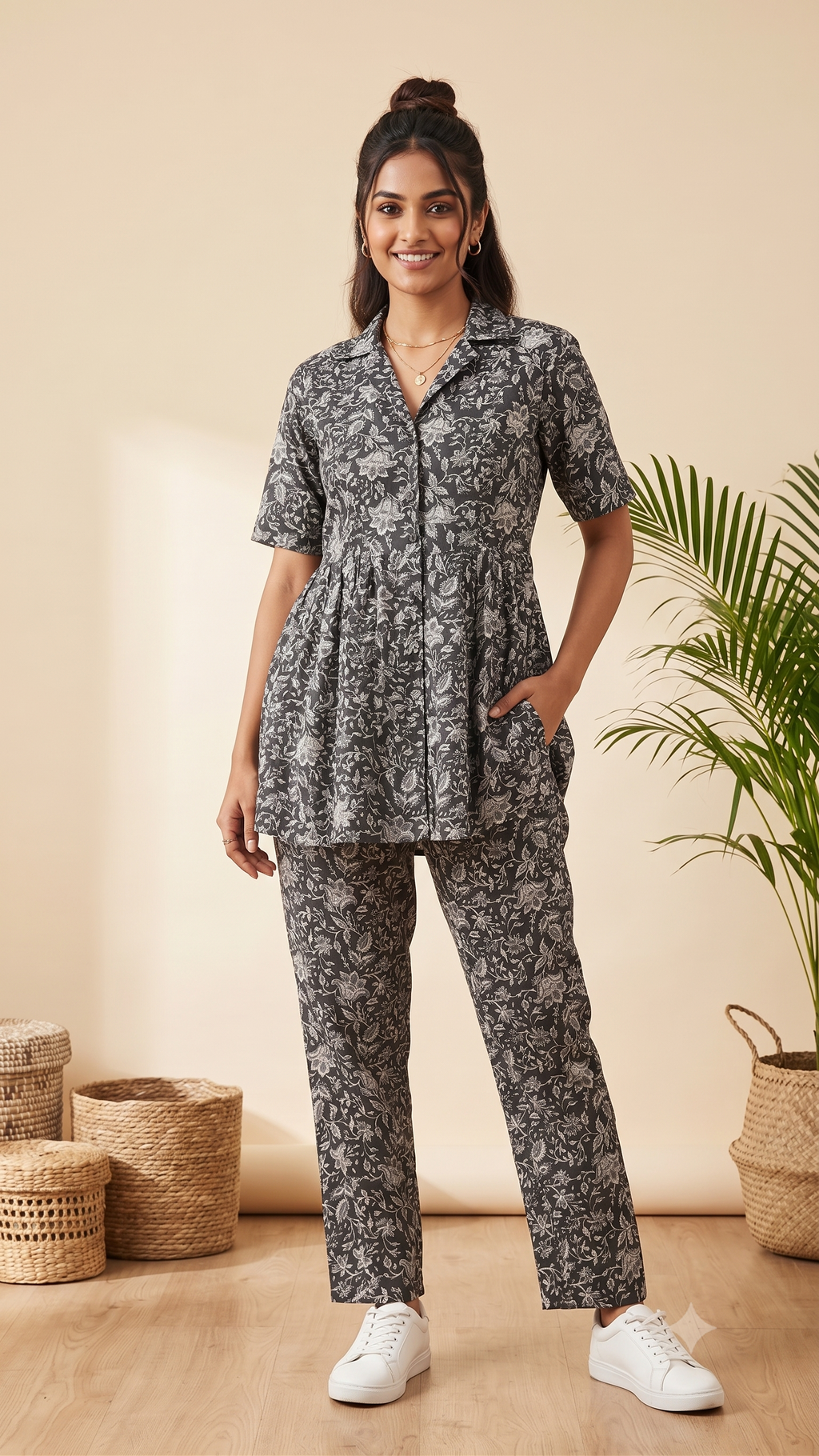 The Charcoal Botanical Co-Ord Set