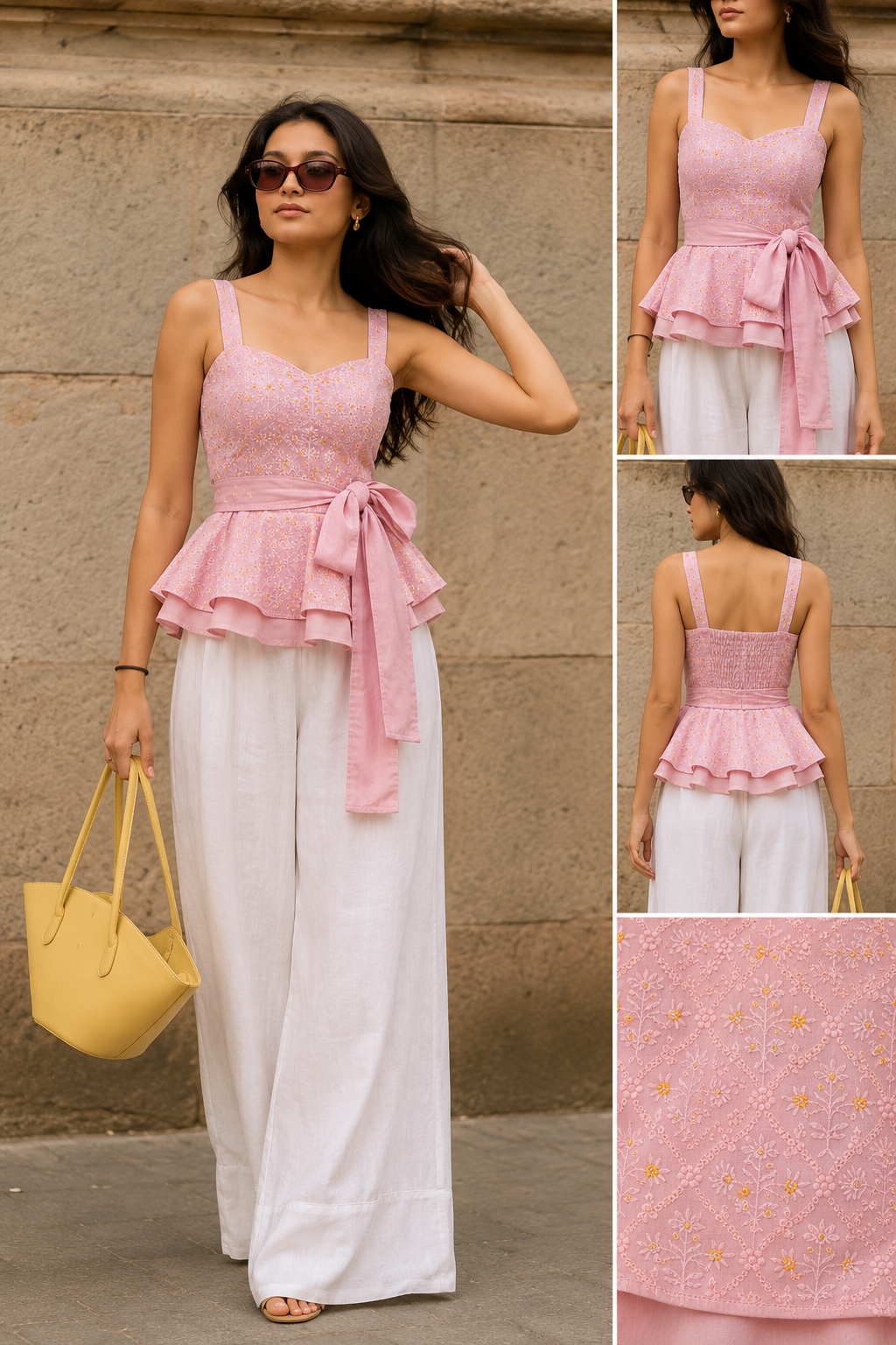 Blush Bloom Peplum Top 🌸✨